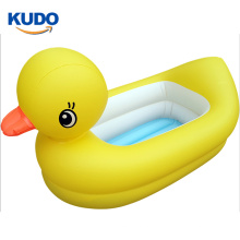 Mais vendida banheira inflável de pato em PVC amarelo para piscina infantil